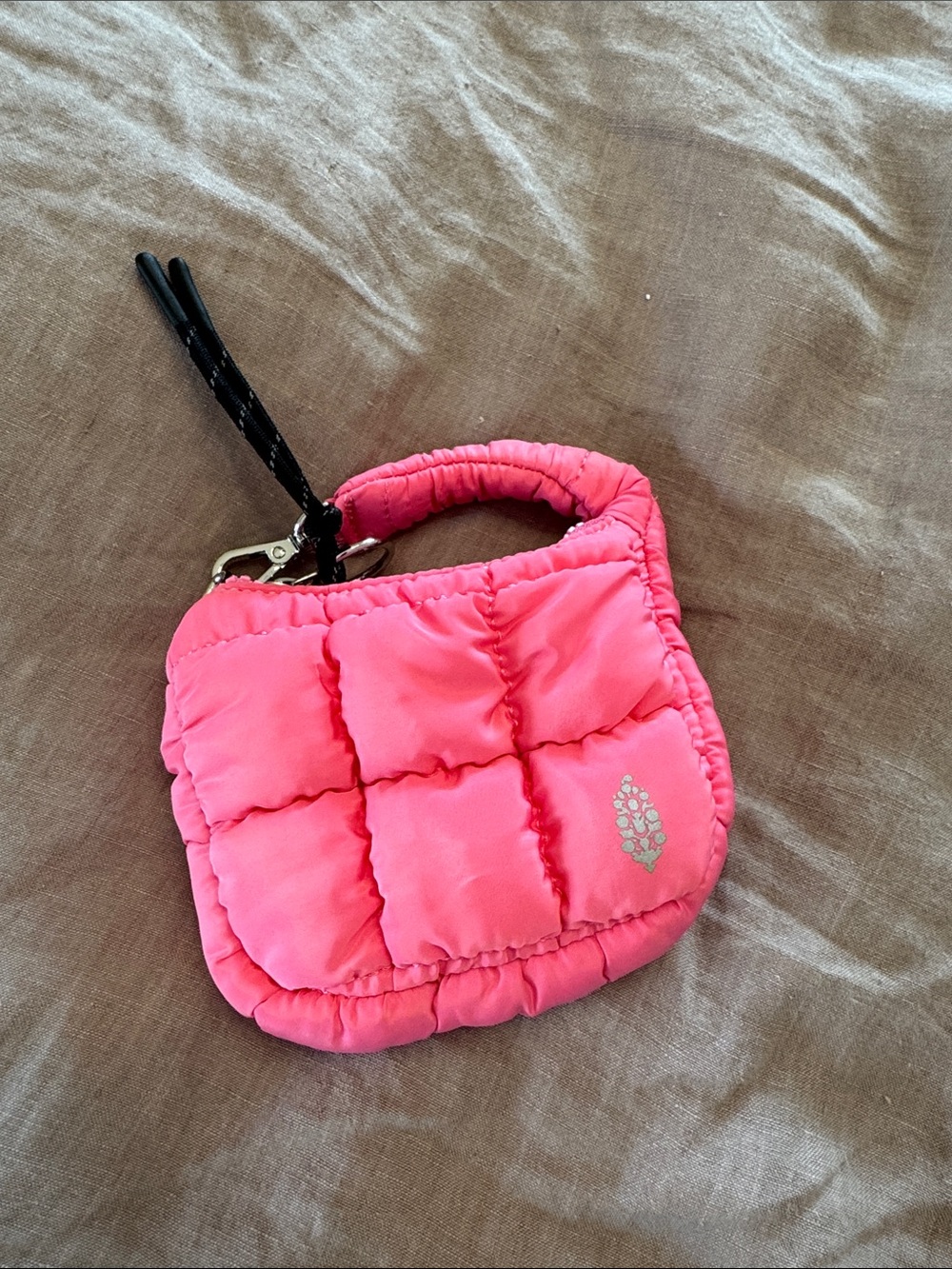Free People Movement Quilted Micro Pouch in Bubblegum Pink